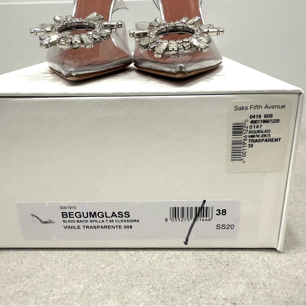 AMINA MUADDI Begum Glass sling heels - Picture 4 of 7